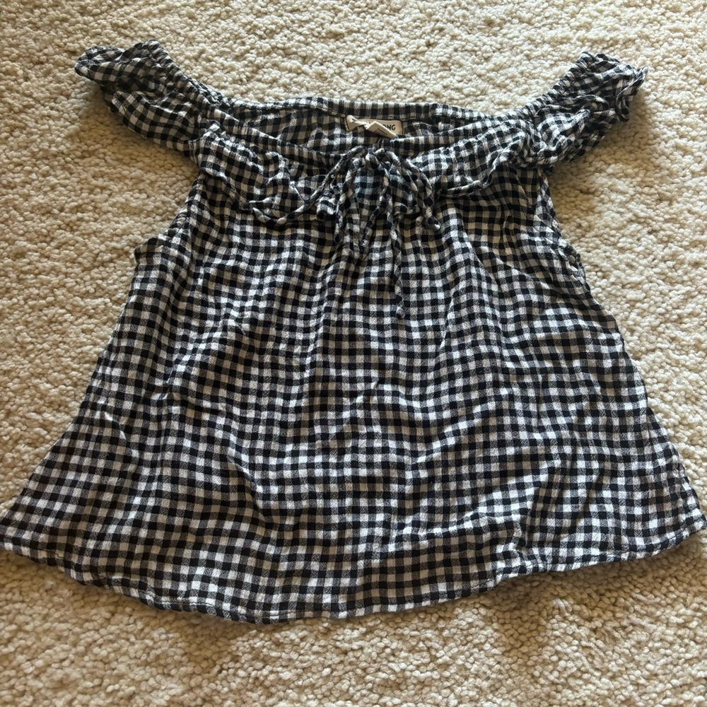 Billabong Checkered Top with Bow